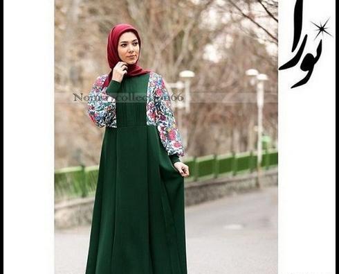 عکس مانتو جلو بسته شیک بلند