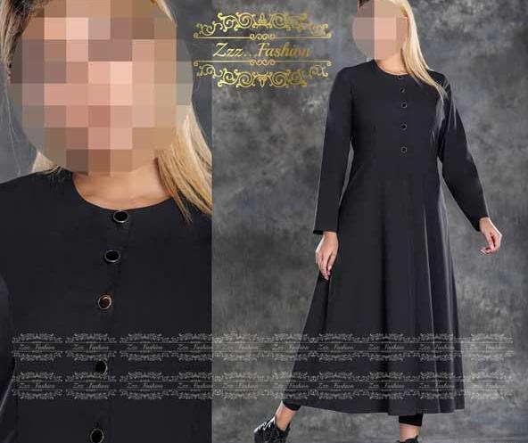 عکس مانتو جلو بسته شیک بلند