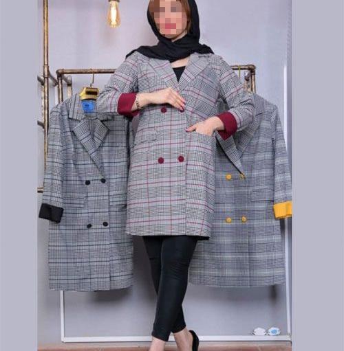 عکس مانتو جلو بسته دکمه دار