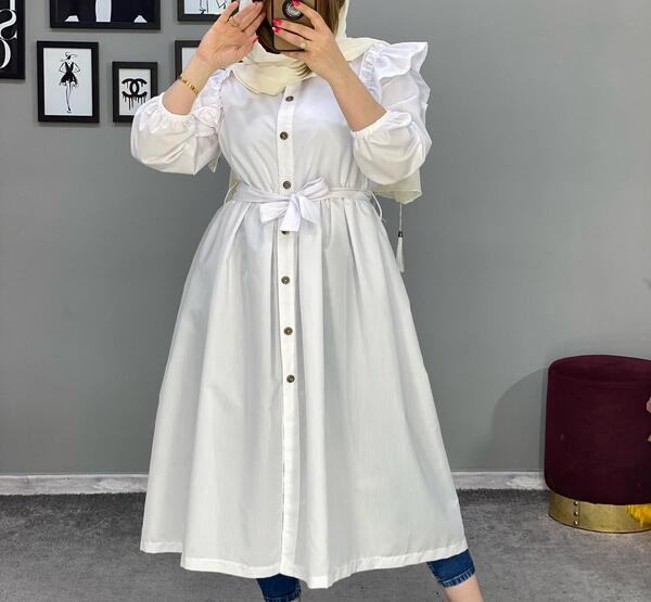 عکس مانتو چین دار بلند