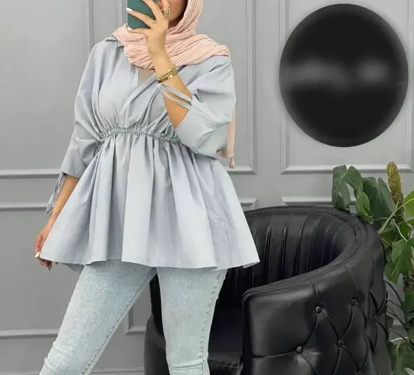 عکس مانتو چین دار کوتاه