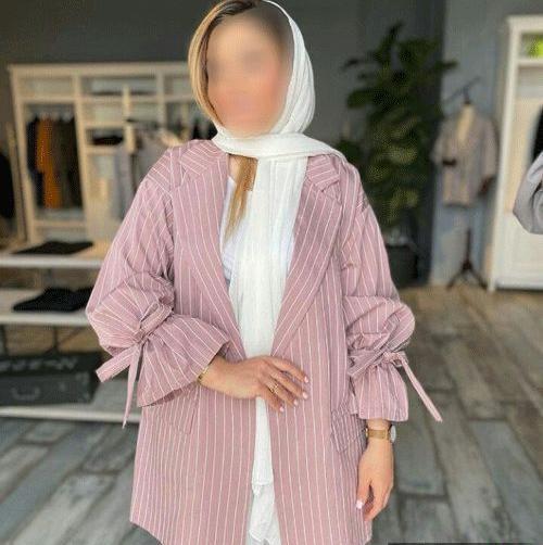 عکس مانتو راه راه جدید