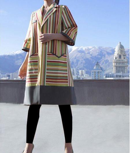 عکس مانتو راه راهی