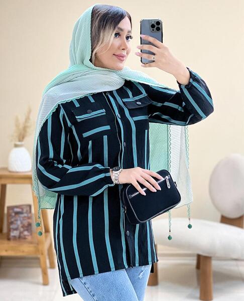 عکس مانتو راه راهی