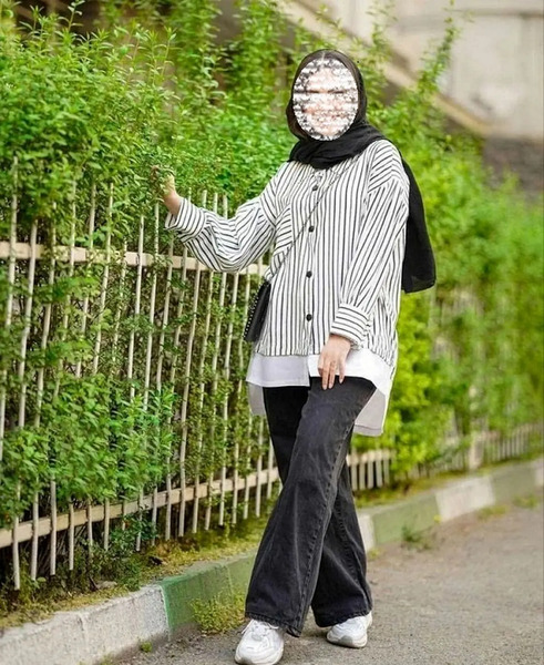عکس مانتو راه راهی