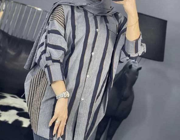 عکس مانتو راه راهی
