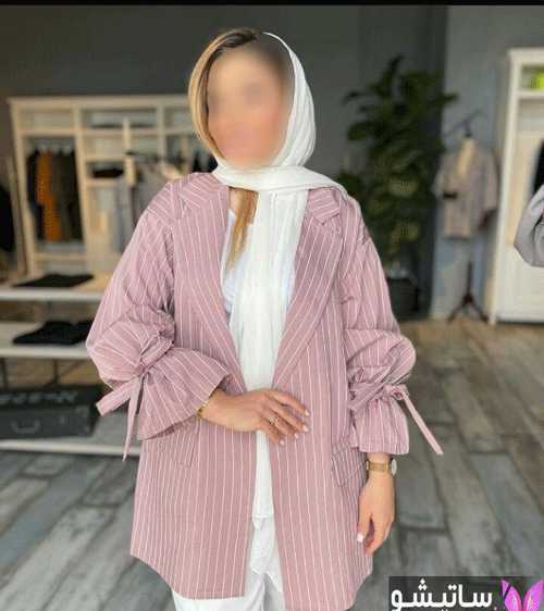 عکس مدل مانتو راه راه