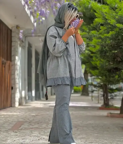 عکس مدل مانتو راه راهی