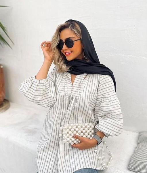 عکس مدل مانتو راه راهی