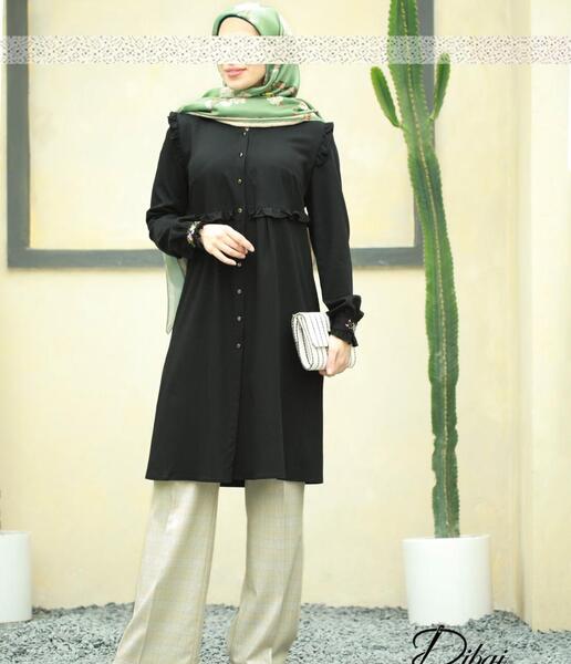 عکس مانتو ساده مشکی