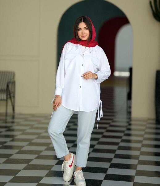 عکس مانتو سفید دخترانه