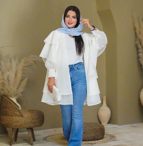 عکس مانتو سفید دخترانه