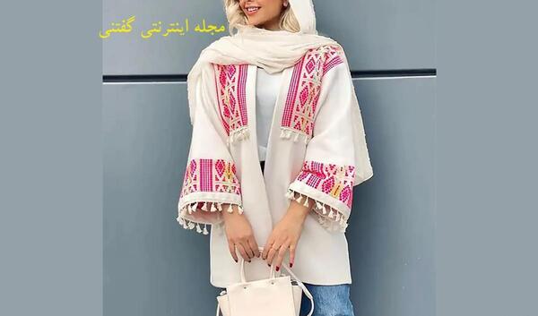 عکس مانتو سفید کوتاه