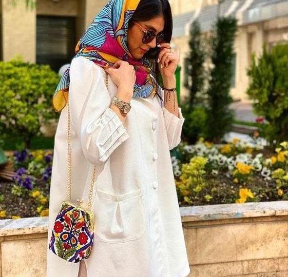 عکس مانتو سفید کوتاه