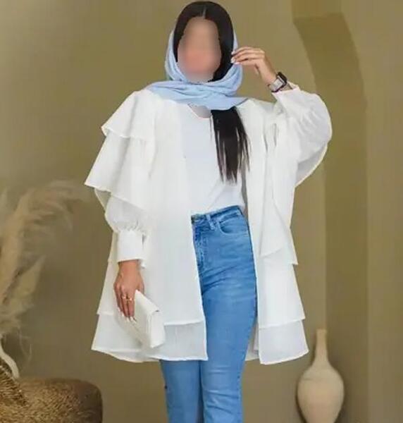 عکس مانتو سفید اسپرت