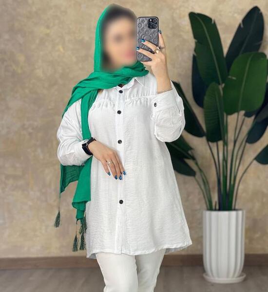 عکس مانتو سفید اسپرت