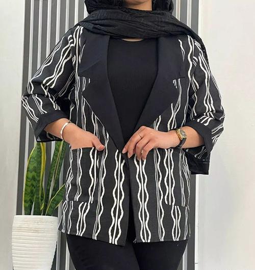عکس مانتو سیاه سفید دخترانه