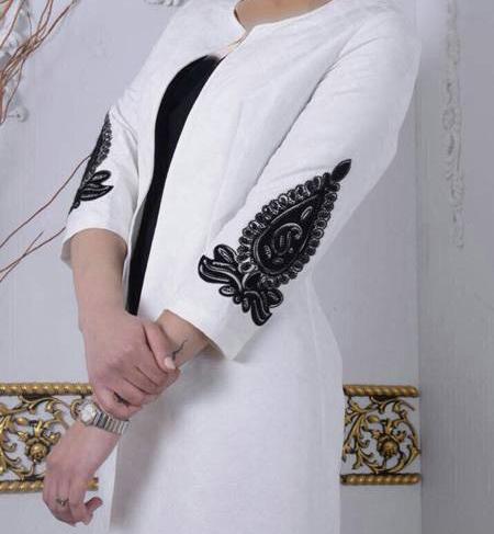 عکس مانتو سیاه سفید دخترانه