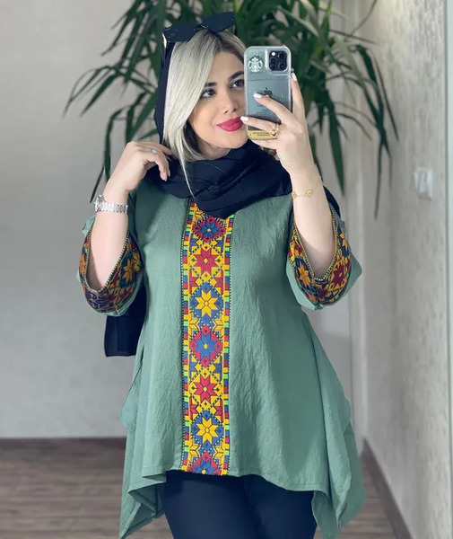 عکس مانتو سنتی کوتاه