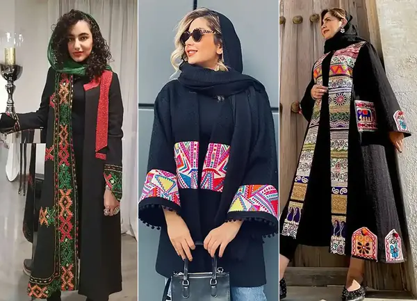 عکس مانتو سنتی مشکی