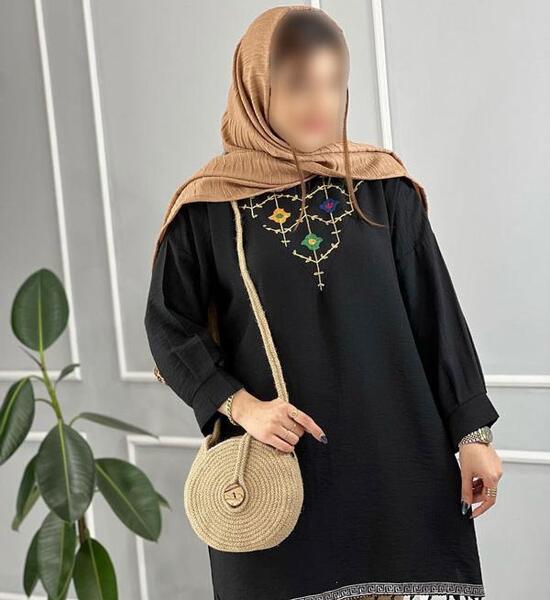 عکس مانتو سنتی مشکی