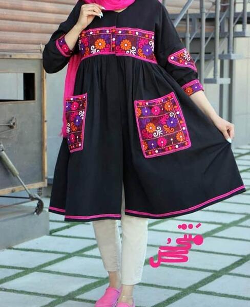 عکس مانتو سنتی مشکی