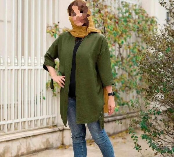عکس مانتو سبز یشمی