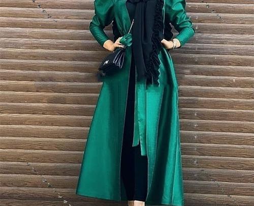 عکس مانتو سبز یشمی