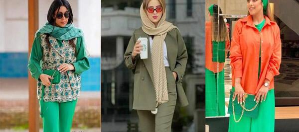 عکس مانتو سبز یشمی