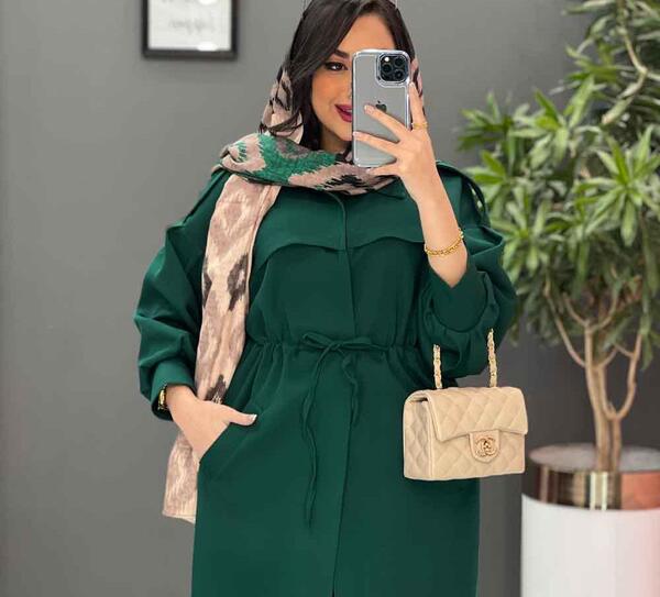 عکس مانتو سبز یشمی