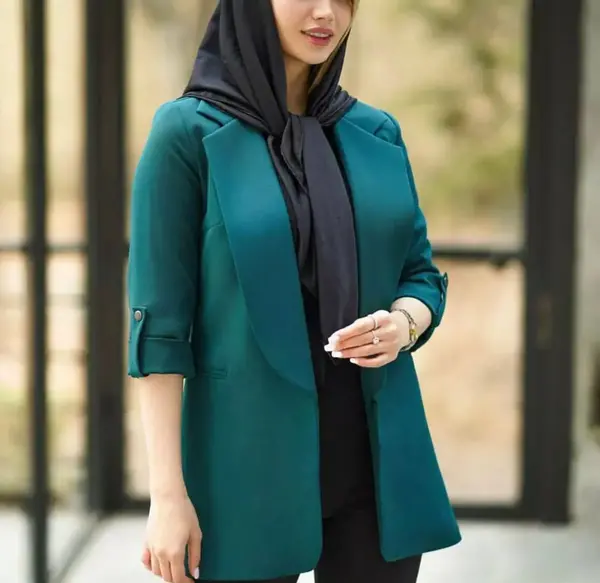 عکس مانتو سبز کوتاه