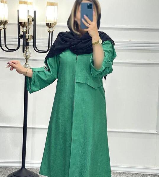 عکس مانتو سبز کم رنگ