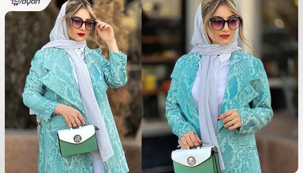 عکس مانتو سبز ابی