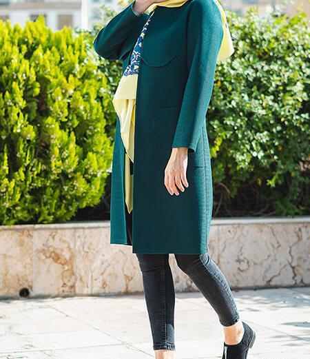 عکس مانتو سبز ابی