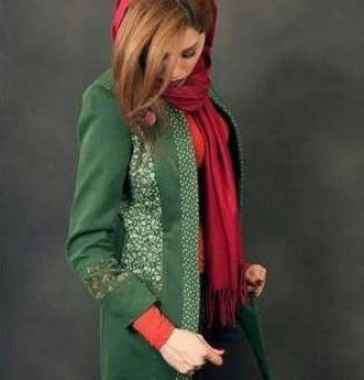 عکس مانتو سبز ابی