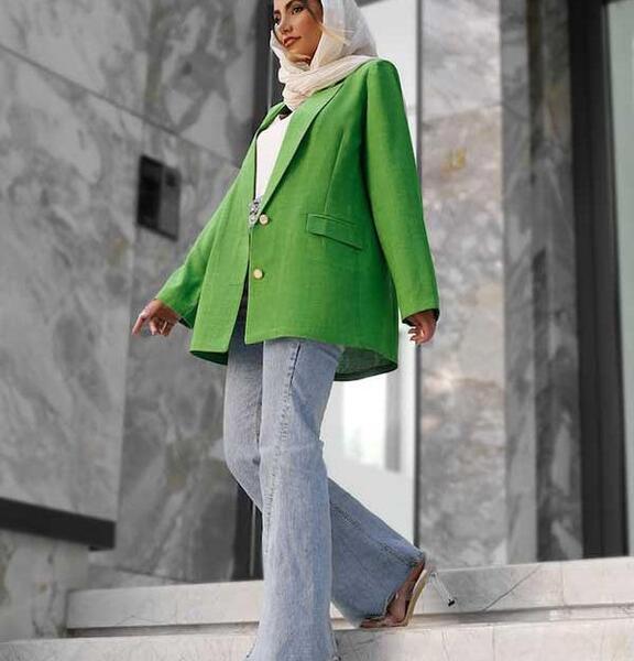 عکس مانتو سبز ابی