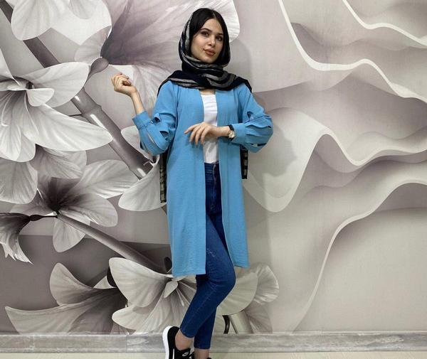 عکس مانتو سبز ابی