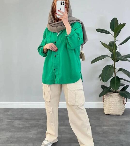 عکس مانتو سبز ابی