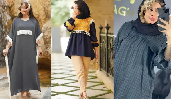 عکس مدل مانتو جدید با پارچه ابروبادی جلو بسته
