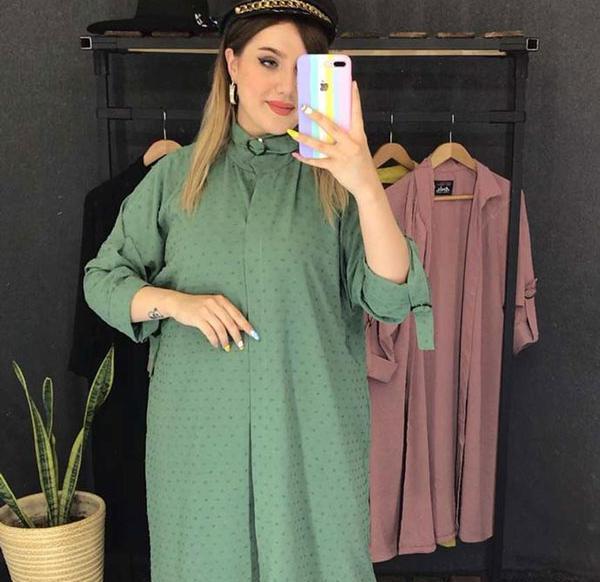 عکس مدل مانتو زنانه جدید با پارچه ابروبادی