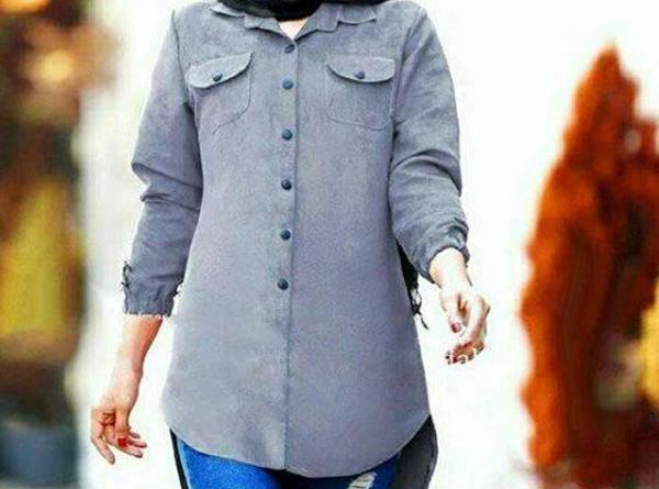عکس مدل مانتو جدید جلو بسته کوتاه