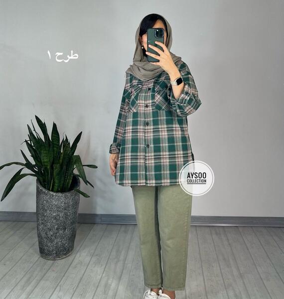 عکس مدل مانتو چهارخونه جدید ۱۴۰۰