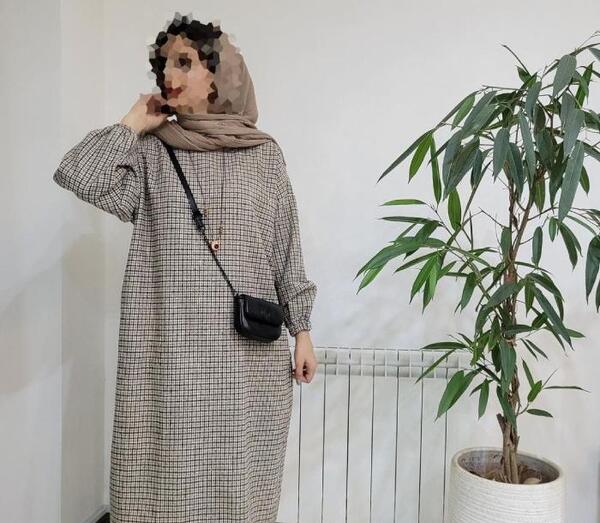 عکس مدل مانتو چهارخونه جدید بلند