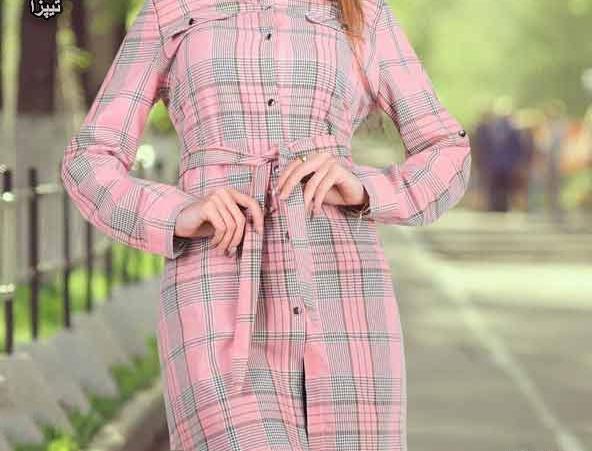 عکس مدل مانتو چهارخونه جدید زنانه