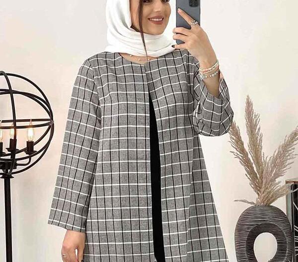 عکس مدل مانتو چهارخونه جدید تابستانه
