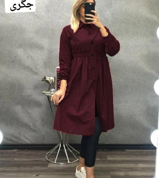 عکس مدل مانتو جدید کمر چین دار