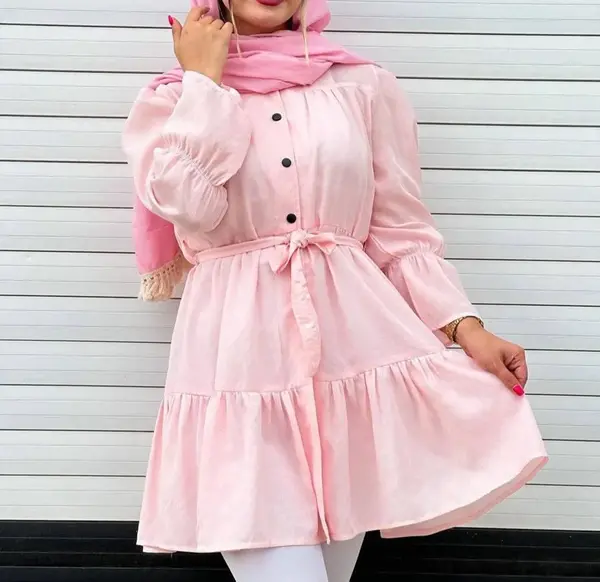 عکس مدل مانتو نخی چین دار جدید