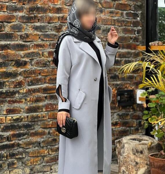 عکس مدل مانتو جدید با رنگ طوسی