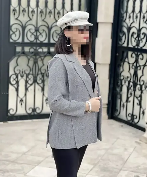 عکس مدل مانتو جدید به رنگ طوسی