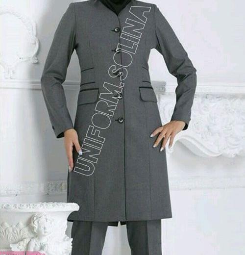 عکس مدل مانتو جدید به رنگ طوسی